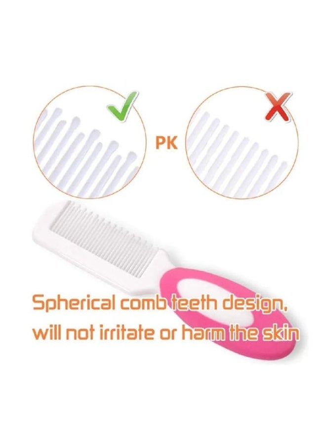 شيكو مشط وفرشاة شعر للأطفال حديثي الولادة والرضع بشعيرات ناعمة لتدليك فروة الرأس وتحفيز نمو الشعر وإزالة القشرة الخفيفة آمنة ولطيفة للاستخدام اليومي - Image 3